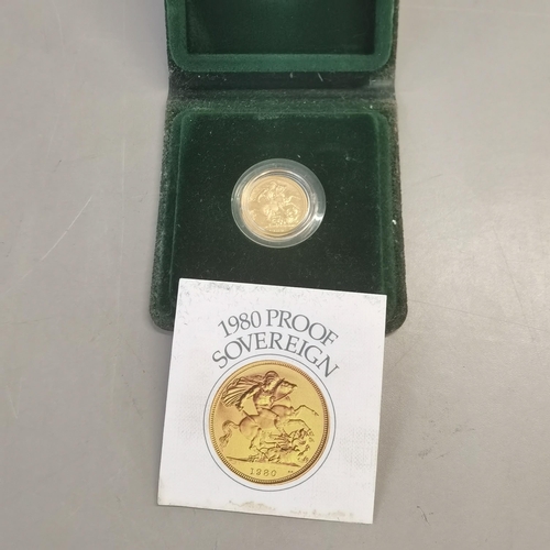 A cased 1980 proof full sovereign
Location: CAB