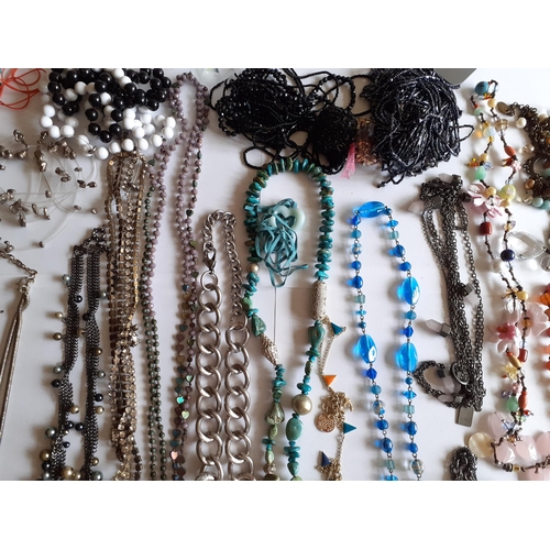 53 - A large quantity of modern fashion jewellery to include a Malene Birger fabric, white tone metal and... 