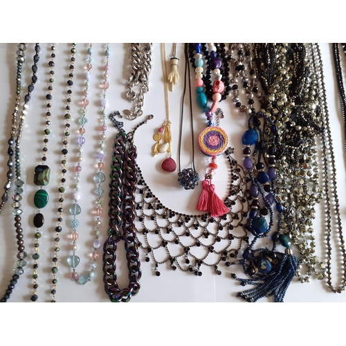 53 - A large quantity of modern fashion jewellery to include a Malene Birger fabric, white tone metal and... 
