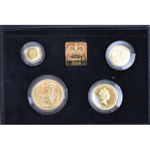 9 - Elizabeth II (1952-) Britannia 1992 proof set of four gold proof coins, comprising £100 (1oz), £50 (... 