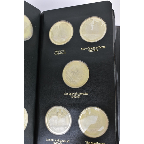 1 - A History of The English Speaking Peoples, a complete set of fifty silver proof medallions, each dep... 