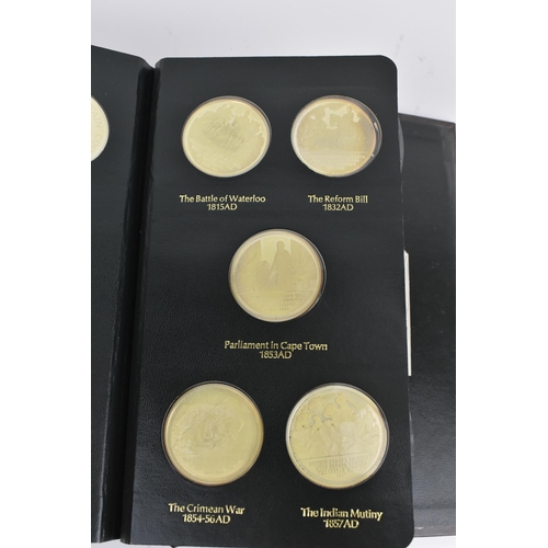 1 - A History of The English Speaking Peoples, a complete set of fifty silver proof medallions, each dep... 
