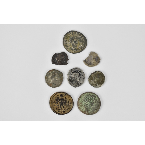 20 - A group of mixed Roman Empire silver Denorius/Siliqua together with Barbarous copies and bronze exam... 