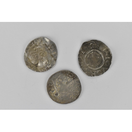 24 - John 'Lackland' (1199-1216) a group of three short cross silver hammered pennies