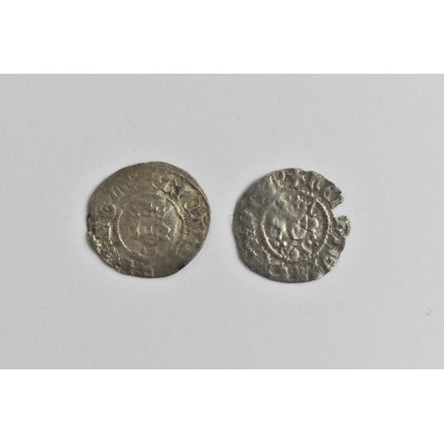 29 - Richard II (1377-1399) long cross silver penny, London mint, crowned facing front, together with an ... 