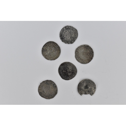 40 - Elizabeth I (1558-1603) second issue (1560-61) half groat undated, three with two pellets by neck an... 