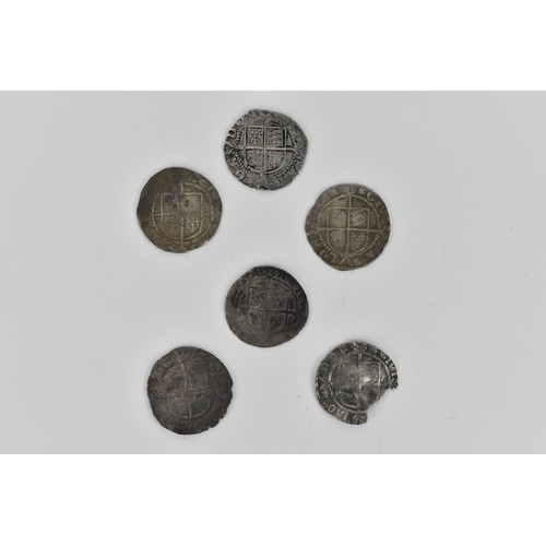 40 - Elizabeth I (1558-1603) second issue (1560-61) half groat undated, three with two pellets by neck an... 