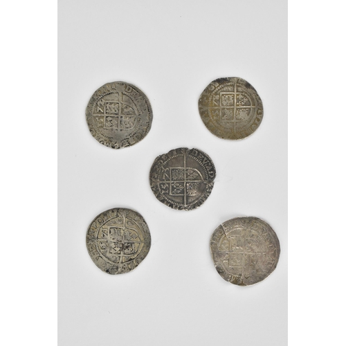 41 - Elizabeth I (1558-1603) a group of four third and fourth issue (1561-77) silver threepence, together... 