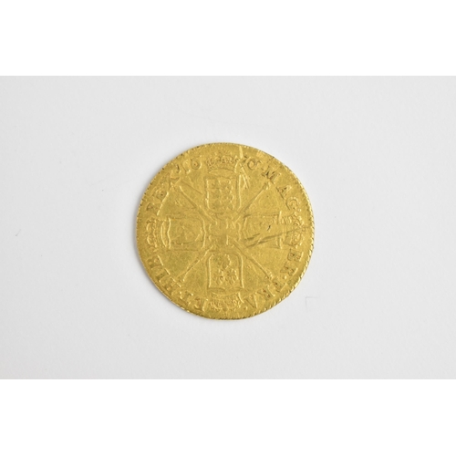 47 - Charles II (1660-1685) 1676 gold Guinea laureate bust, right, ℞, crowned quartered shields with scep... 