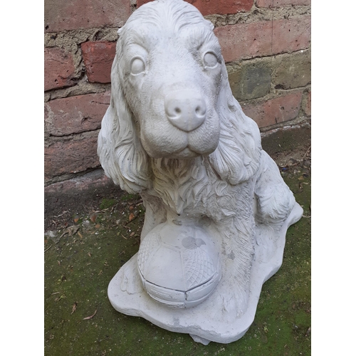 22 - A pair of modern outdoor model of Cocker Spaniels, 39cm h x 35 cm w, Location: G