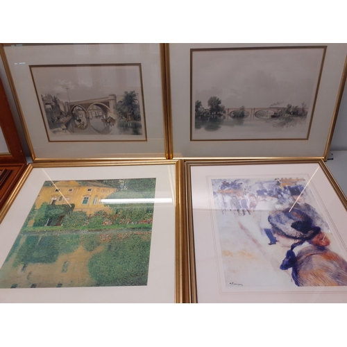 25 - Six prints to include reproduction of Gustav Klint, Renoir, John O'Conner, Frederick Morgan
Location... 