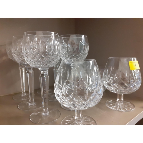 4 - Waterford Colleen and Lismore crystal glasses to include six Colleen hock glasses and six small tumb... 