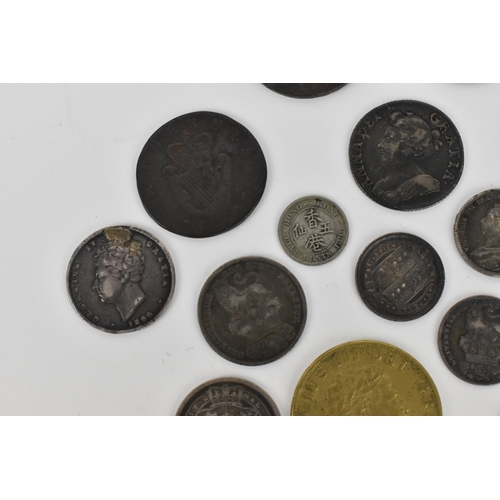 6 - A collection of 18th century and later British coinage to include a 1709 Queen Anne 'Third Bust' shi... 
