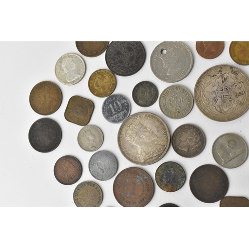 8 - Hong Kong, straits settlements, Malagan, Borneo, New Brunwick, Columbia and other coins to include a... 