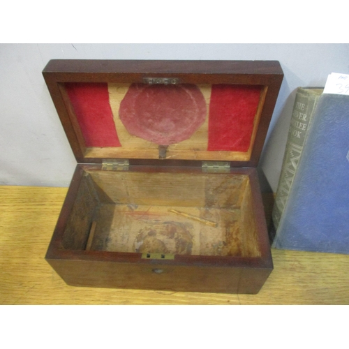 39 - A Victorian mahogany box with a book, The Story of 25 Eventful Years, in pictures, printed by Odhams... 