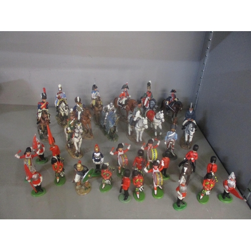 43 - A collection of Del Prado soldiers, many on horseback to include Sapper French Hussars, Trooper Fren... 