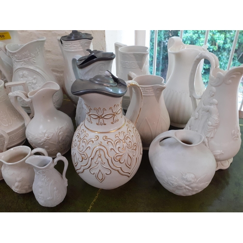 60 - Victorian and other relief pattern jugs to include T&R Boote examples, W.B Cobridge
Location: FSL