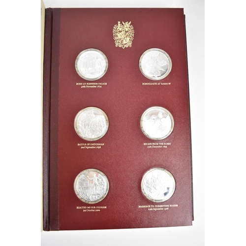 7 - John Pinches - The Churchill Centenary Medals, comprising of twenty four sterling silver medals, iss... 