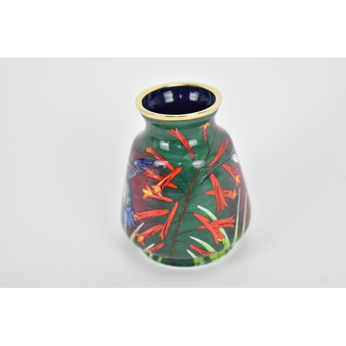 16 - A Moorcroft Enamels Ltd limited edition miniature baluster vase, no. 4 out of 50, painted by Faye Wi... 