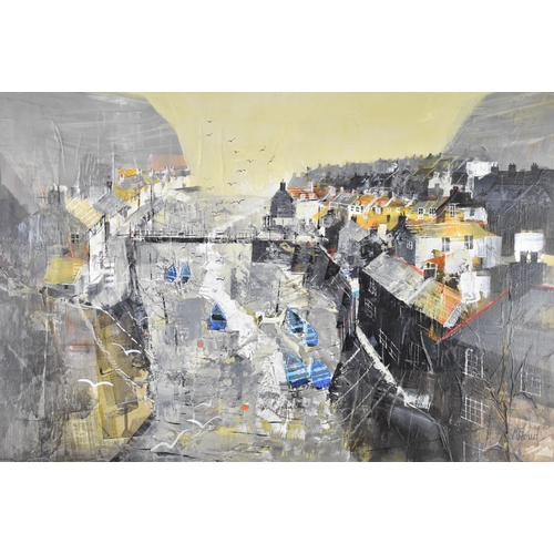 2 - Mike Bernard RI (b.1957) British
'Low Tide Staithes', signed lower right 'M. Bernard', mixed media, ... 