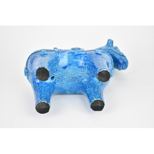 7 - A 20th century Italian Rimini blue glazed pottery model of a horse, probably by Bitossi, designed by... 