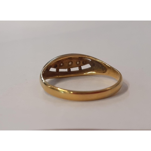 3 - An 18ct gold an platinum diamond ring, total weight 2.6g, UK ring size N
Location: Cab2