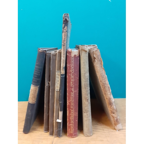 19 - A group of 8 antique furniture reference books to include Parts 2 and 3 of 'A Catalogue and Index of... 