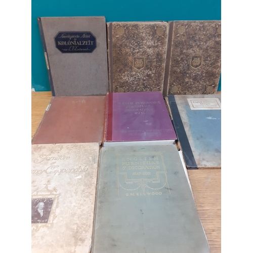 19 - A group of 8 antique furniture reference books to include Parts 2 and 3 of 'A Catalogue and Index of... 