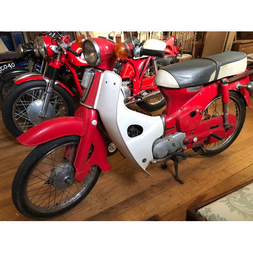 A 1975 Honda C70 Registration number UJT 69S Frame number C70 