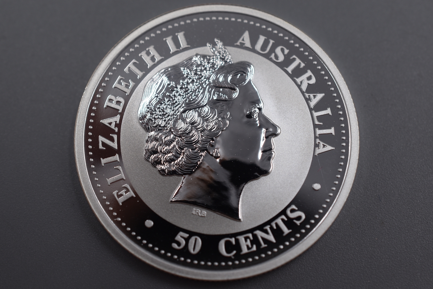 Elizabeth II Australia Silver 999 1/2oz 50 cents Coin