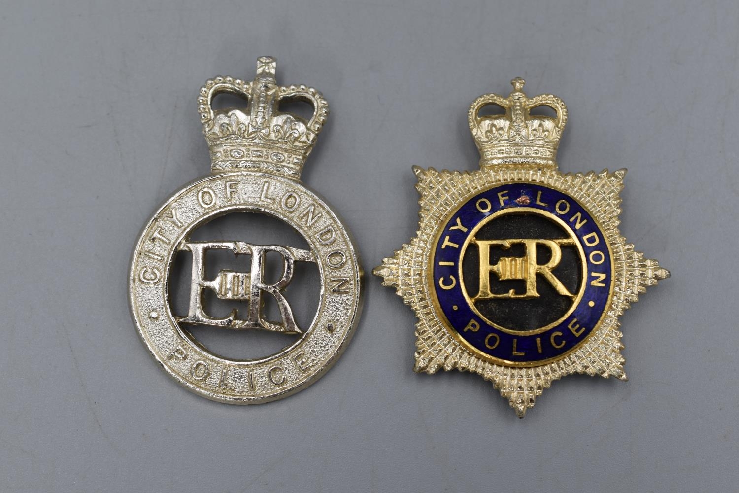 City Of London Police Inspectors Plus A Lower Ranks Cap Badge