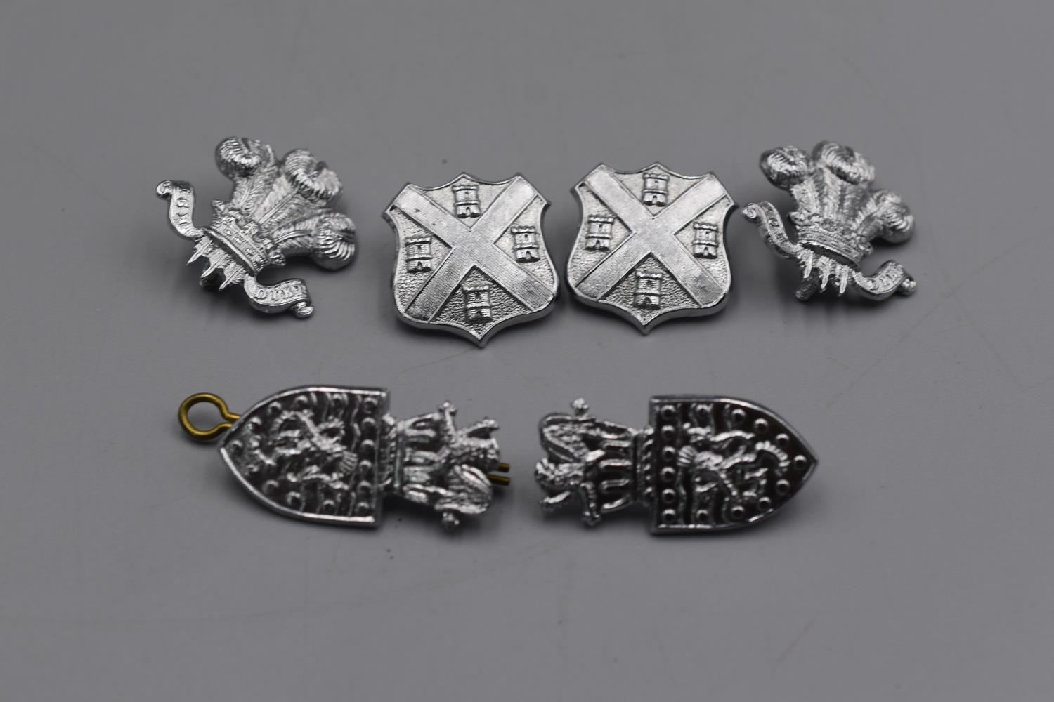 Three Pairs of British Police Collar Badges