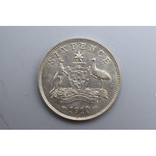 34 - Australian Six Pence - 1910