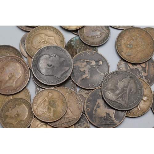 10 - Mixed Lot of One Pennys, Half Pennys and Farthings