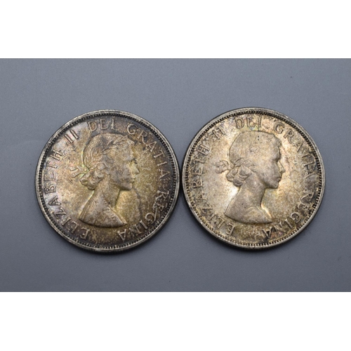 4 - Two 1958 Silver British Columbia, Canadian Dollar