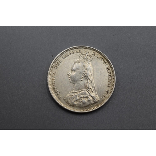 40 - Victoria Silver One Shilling 1887