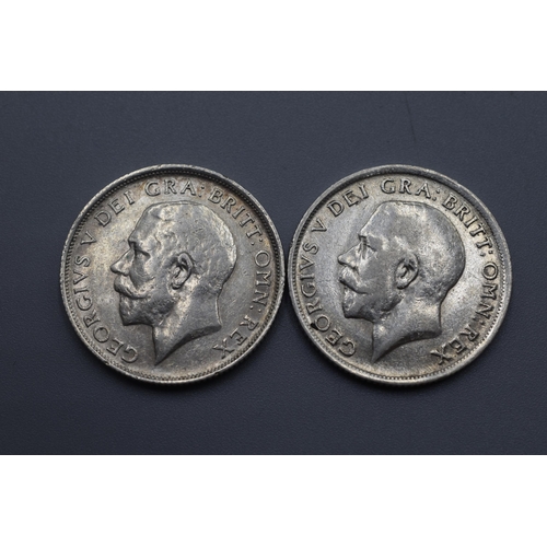 48 - Two George Silver One Shillings 1915 and 1916