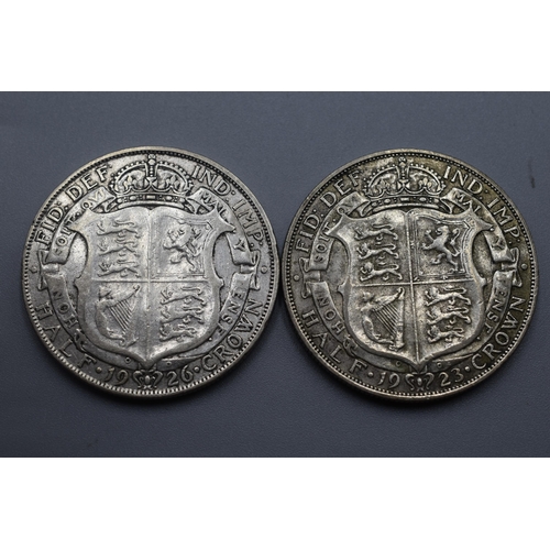 50 - Two George V Silver Half Crowns 1923 and 1926