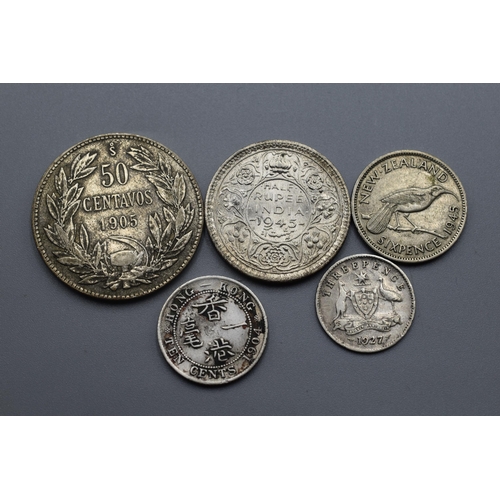 54 - Five Silver Foreign Coins