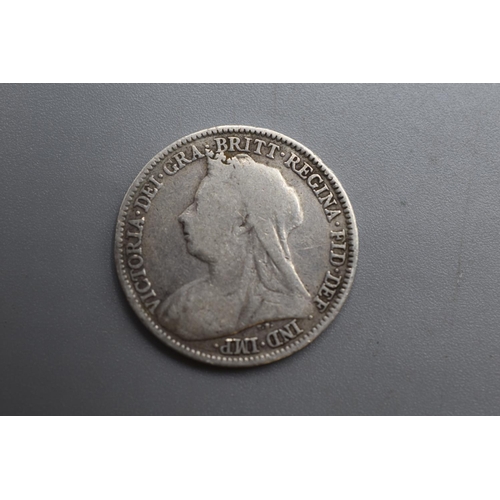 6 - Victoria 1897 Silver Sixpence