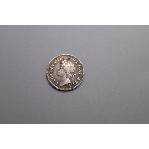 28 - Silver 4 Pence - James II - 1686