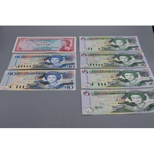 Selection of East Caribbean Bank Notes