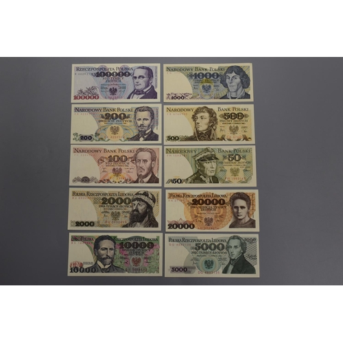 Collection of Polish Bank Notes