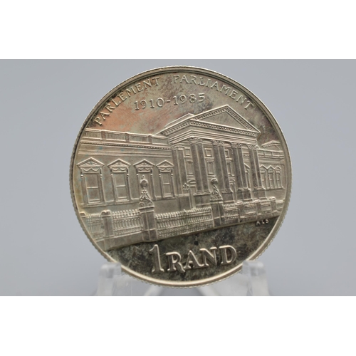 7 - Silver - South Africa - 1 Rand - 75th Anniversary of Parliament