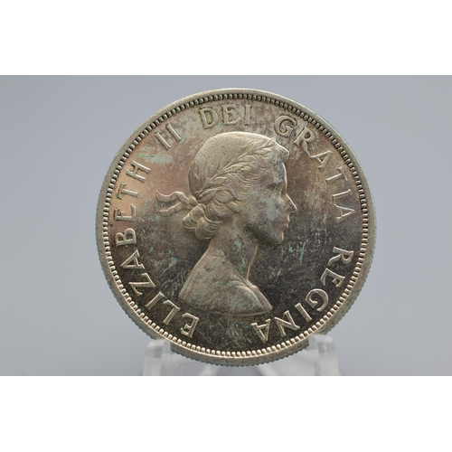 14 - Silver - Canada - Elizabeth II - 1 Dollar - British Columbia - 1958