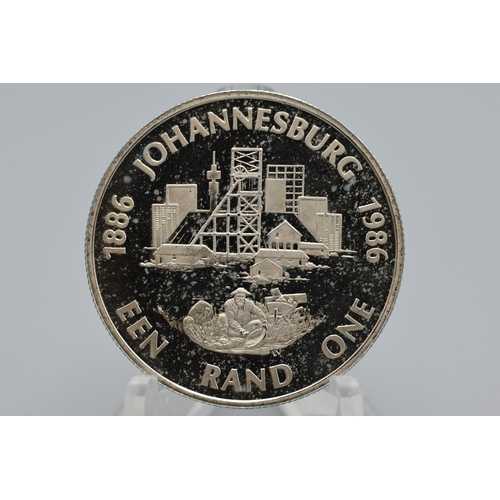 18 - Silver - South Africa - 1 Rand - Johannesburg Centenary