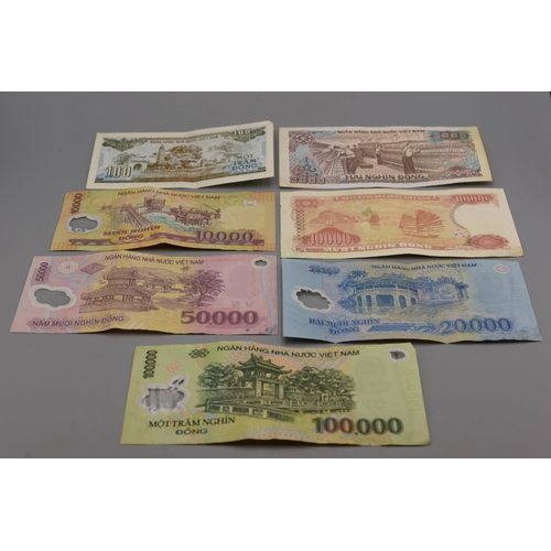 23 - Selection of 7 Vietnamese Bank Notes