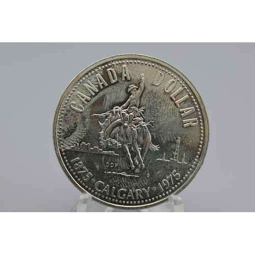 26 - Silver - Canada - Elizabeth II - 1 Dollar - (100 Years Calgary) - 1975