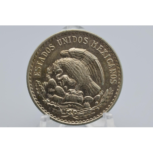 28 - Silver - Mexico - 1 Peso - 1948