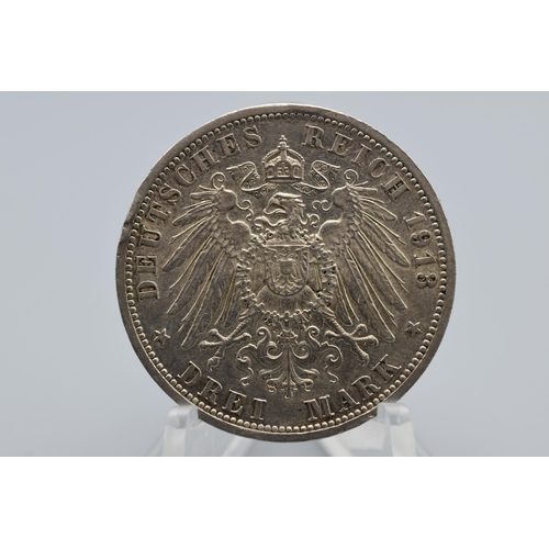 29 - Silver - Kingdom of Prussia - Wilhelm II - 3 Mark - 1913
